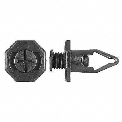 GRAINGER D124PK Nylon Retainers Black Dome 24mm L PK10