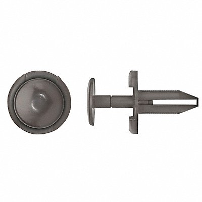 GRAINGER 9617PK Nylon Retainers Black Dome 16mm L PK25