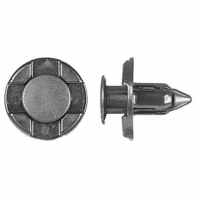 GRAINGER 9540PK Nylon Retainers Black Dome 13mm L PK15