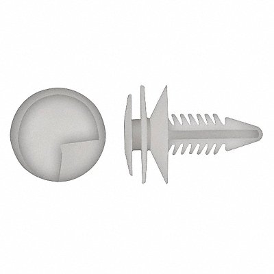 GRAINGER 9242PK Nylon Retainers Natural Dome 21mm L PK50