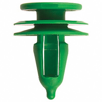 GRAINGER 9380PK Nylon Retainers Green Dome 15mm L PK50