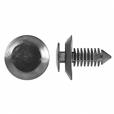 GRAINGER 1575PK Nylon Retainers Black Dome 19mm L PK25