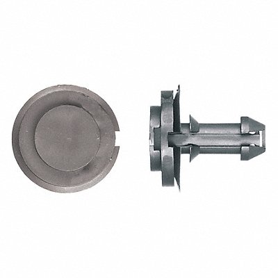GRAINGER 9694PK Nylon Retainers Black Dome 24mm L PK15