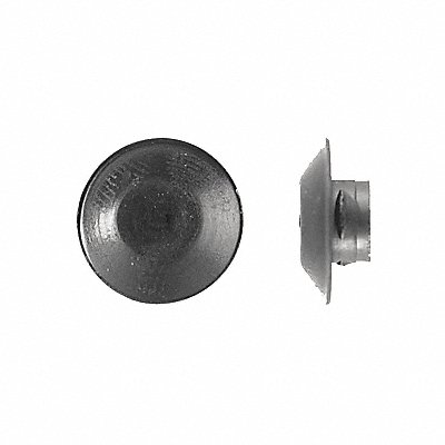 GRAINGER 9812PK Plug Black Dome PK100