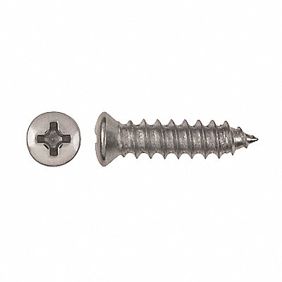 GRAINGER 6405PK Screw Size #10 Chrome 11/16 L PK100