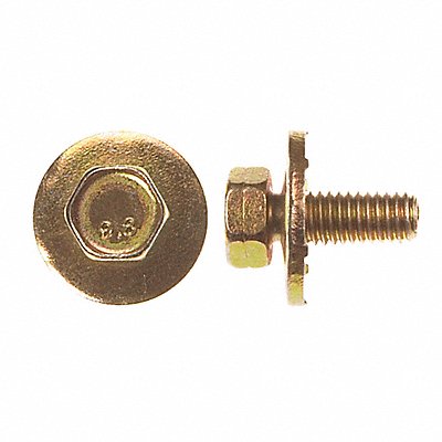 GRAINGER 10097PK Bolt M6-1.00 Zinc and Yellow 16mm 50PK