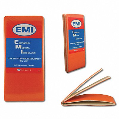 EMI 415 Four-Fold Splint Orng Foam 36in.Lx4in.W