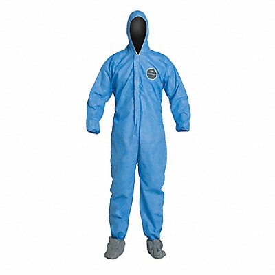 DUPONT PB122SBUXL002500 H3327 Hooded Coveralls XL Blue SMS PK25