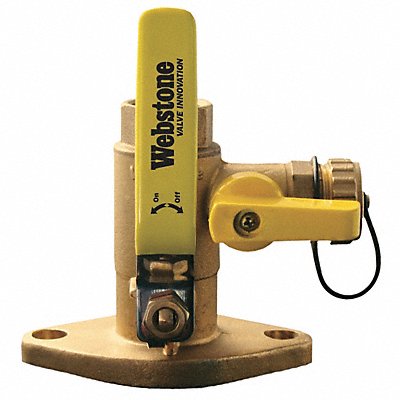 WEBSTONE 50414HV Flange Ball Valve w/Drain 1 In