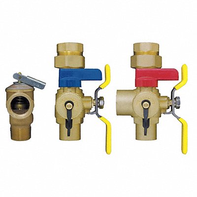 WEBSTONE 54444WPR Tankless Water Heater Valve 1 in Brass