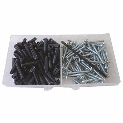 GRAINGER U631570080001 Conical Anchor Kit Plastic 7/8in L PK100