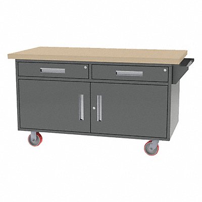 GREENE MANUFACTURING INC. MG66M Mobile Cab Bench Butcher Block 60 W 30 D