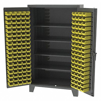 GREENE MANUFACTURING INC. EX7231BS3 Bin Cab 84 x36 x24 Chrcl Grey 94YellowBns