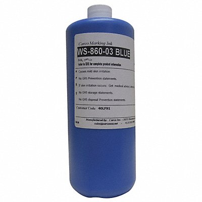 CARCO WS86003BLUE Marking Ink Dye Blue qt. 5 to 15 min