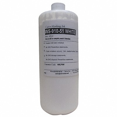 CARCO WS91051WHITE Marking Ink Pigment White 5 to 15 min