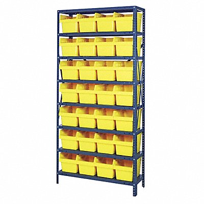 QUANTUM STORAGE SYSTEMS 1275SB807YL G7420 Bin Shelving 12inx75inx36in Yellow
