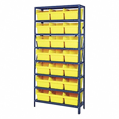 QUANTUM STORAGE SYSTEMS 1275SB809YL G7421 Bin Shelving 12inx75inx36in Yellow