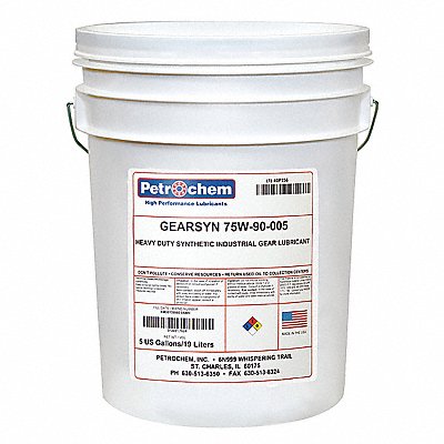 PETROCHEM GEARSYN75W90005 Heavy Duty Gear Oil GEARSYN Pail 5 gal
