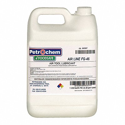 PETROCHEM FOODSAFEAIRLINETOOLFG46001 Air Tool Lubricant Synthetic Base 1 gal.