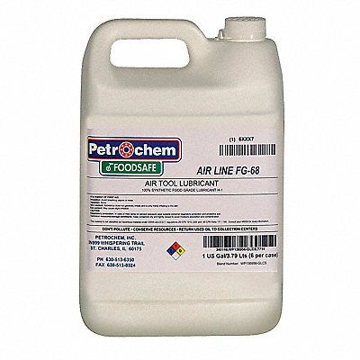 PETROCHEM FOODSAFEAIRLINETOOLFG68001 Air Tool Lubricant Synthetic Base 1 gal.