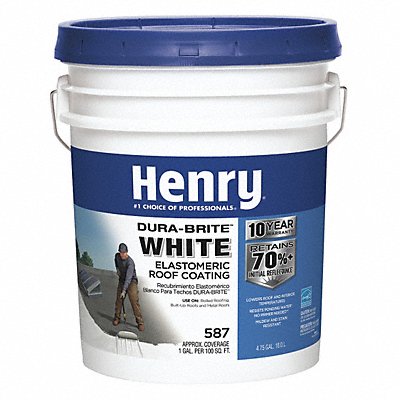 HENRY HE587372 Elastomeric Roof Coating 4.75 gal