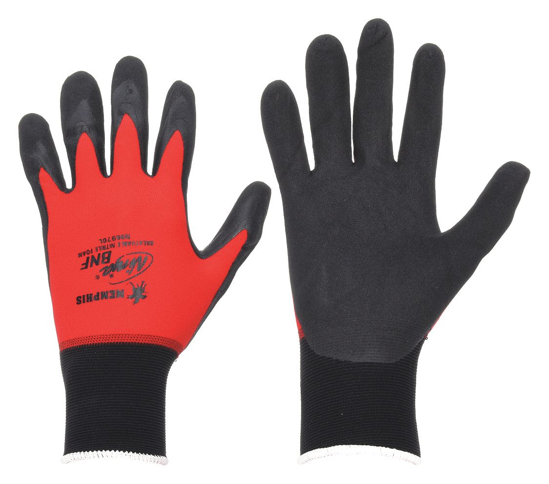 MCR SAFETY N96970L Coated Gloves Nylon L PR