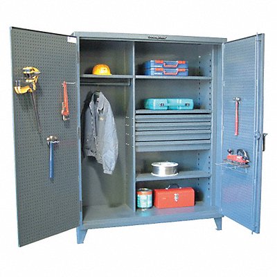 STRONG HOLD 56W2444DB Storage Cabinet Legs Dark Grey 78 x 60 x 24