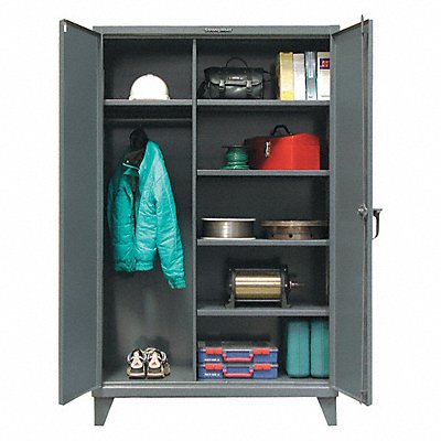 STRONG HOLD 55W244 Storage Cabinet 66 x60 x24 DrkGry 4Shlv