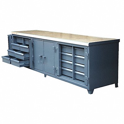 STRONG HOLD 1031300MTLTVS16DBLB Cabinet Bench Butcher Block 120 W 30 D