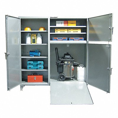 STRONG HOLD 66DS247RAMP Storage Cabinet w/Rmp 78 x72 x24 DrkGry 6Shlv