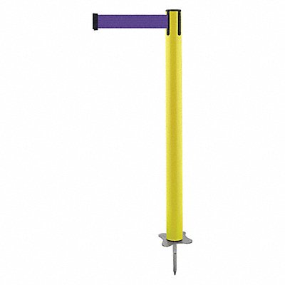 TENSABARRIER 88435MAXP5XC Spike Post Yellow Post 43 H