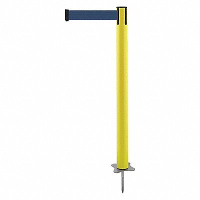 TENSABARRIER 88435MAXL7XC Spike Post Yellow Post 43 H