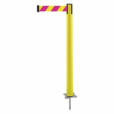 TENSABARRIER 88435MAXD5XC Spike Post Yellow Post 43 H