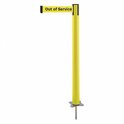 TENSABARRIER 88435STDYEXC Spike Post Yellow Post 43 H