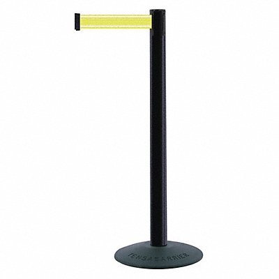 TENSABARRIER 87533STDY5NVC Barrier Post with Belt Black Post 38 H