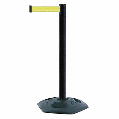 TENSABARRIER 88633STDY5NVC Barrier Post with Belt Black Post 38 H