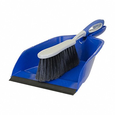QUICKIE 410 Dust Pan and Brush Set Blue 4 x 10 Pan
