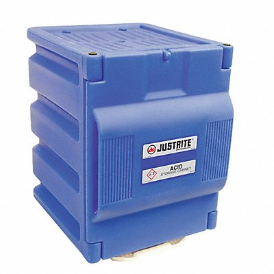 JUSTRITE 24080 Hazmat Storage Cabinet Blue Polyethylene