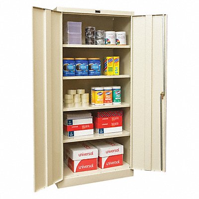 GRAINGER 210S362472PT Shelving Cabinet 72 H 36 W Tan