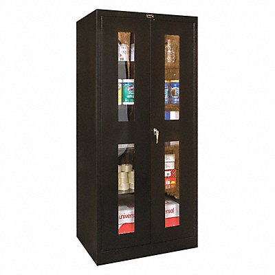 GRAINGER 210S362472SVME Storage Cabinet 72 x36 x24 Black 4Shlv
