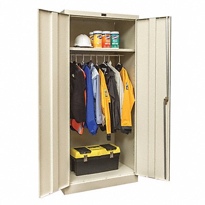 GRAINGER 230W361872PT Storage Cabinet 72 x36 x18 Tan 1Shlv