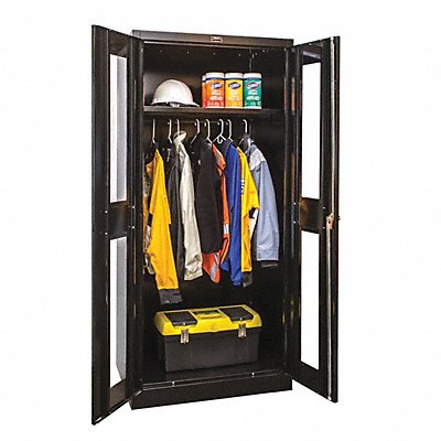 GRAINGER 230W361872SVME Wardrobe Cabinet 72 H 36 W Black