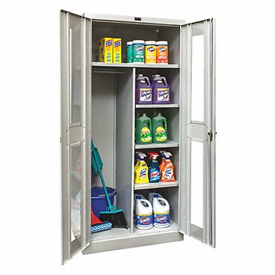 GRAINGER 250C361872SVHG Combo Wardrobe Cabinet 72 H 36 W Grey