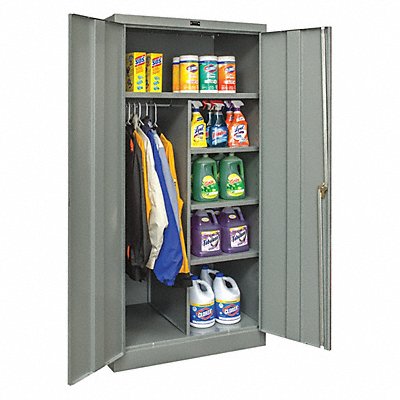 HALLOWELL 865C24AHG K4196 Storage Cabinet 78 x48 x24 DrkGry 4Shlv