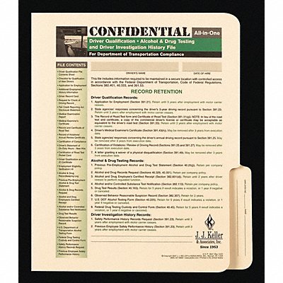 JJ KELLER 9647 Driver Qualification Paper 27 Pages PK2