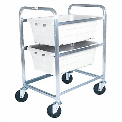 GRAINGER ALL2KTWH Tub Rack 600 lb Ld Cap. Aluminum Cart