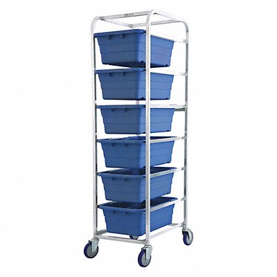 GRAINGER ALL6KTBL Tub Rack 600 lb Ld Cap. Aluminum Cart