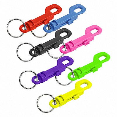 LUCKY LINE PRODUCTS 4FCD6 Plastic Key Clip L 3 1/2 In PK40