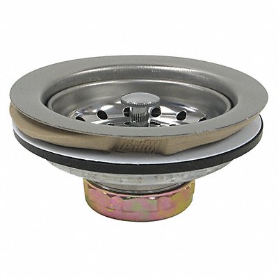 PERFECT PUTTY 593100 Sink Drain 4 1/2 in Dia SS