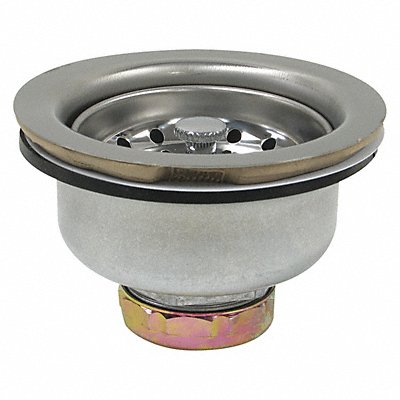 PERFECT PUTTY 593120 Sink Drain 4 1/2 in Dia SS